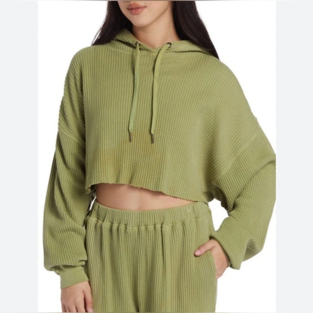 Roxy X Chloe Kim Off Duty Crop Hoodie Size Medium NWT